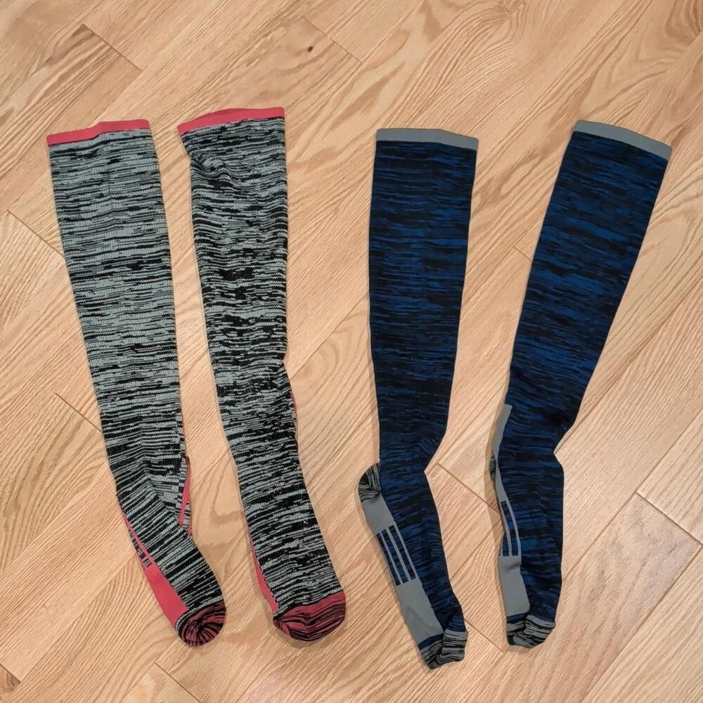 Women's Black and Grey Socks
